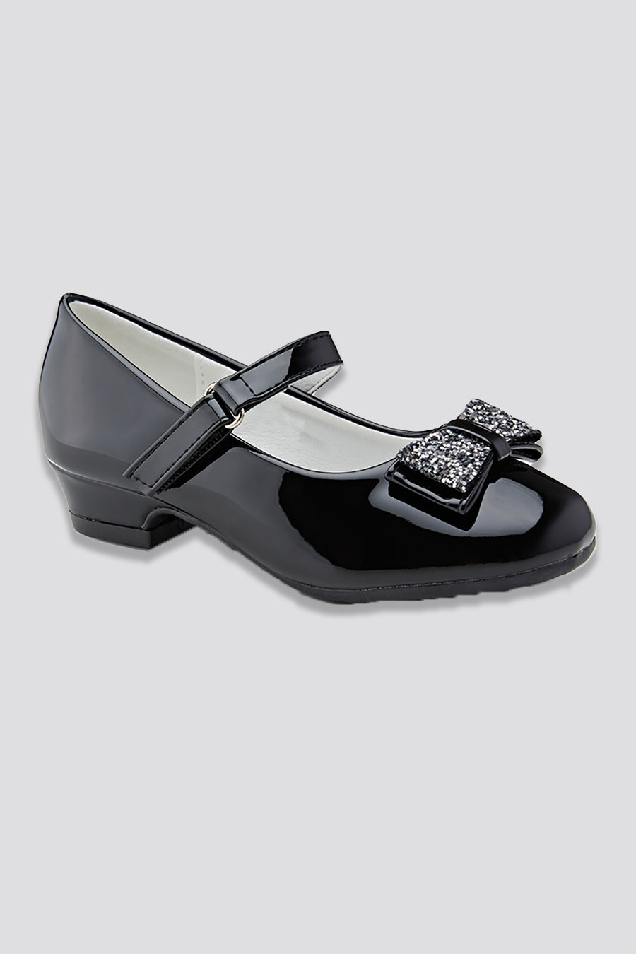 Black Mary jane shoes for girls side view details