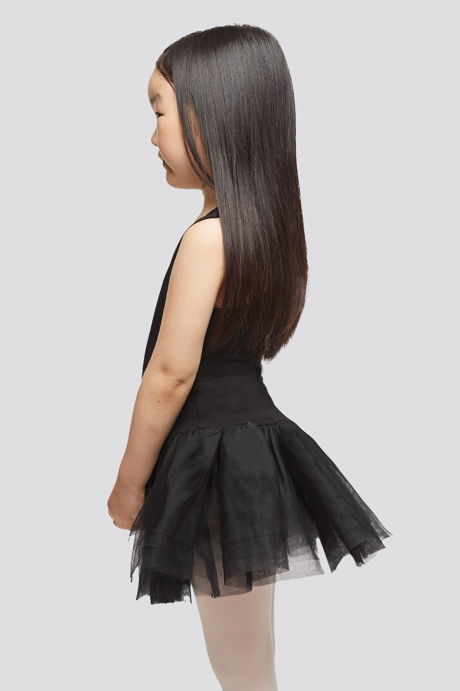 tutu dress for toddler girls black side view