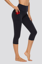 black capri leggings side view