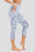 tie dye capri leggings Tie Dye Grey side