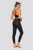 leggings for women Gray Camo back view