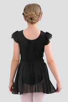 girls ruffled dresses  black back view 