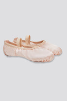 Satin ballet slippers with ribbon ballet pink