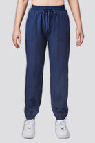 womens hiking cargo pants navy front