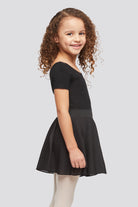 Side view black ballet outfits for toddlers