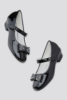 Black Mary jane shoes for girls side view