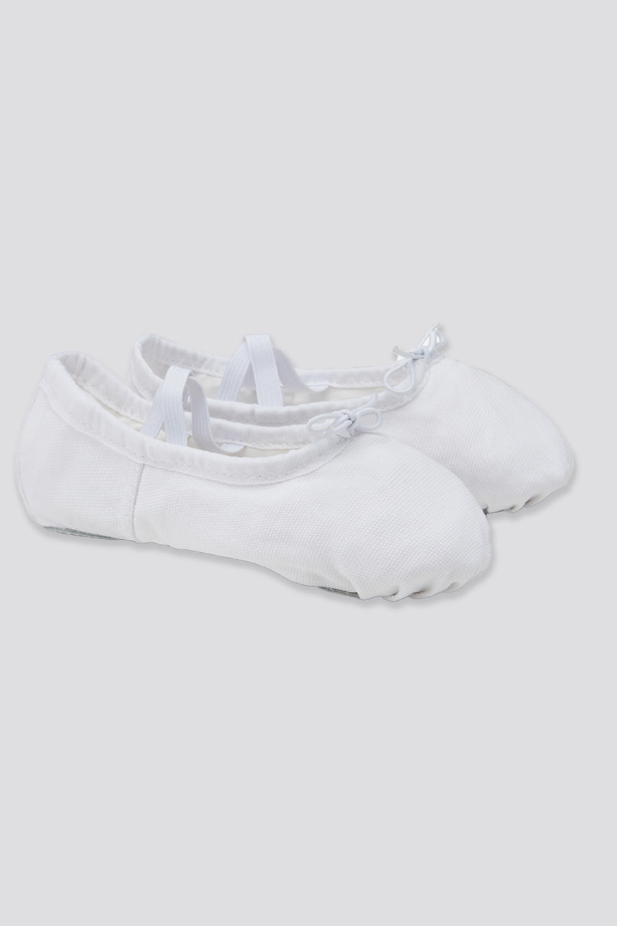 Canvas ballet shoes white