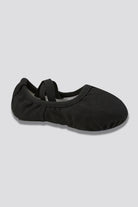 split sole canvas ballet shoes black side view