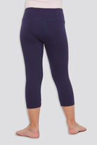 girls capri leggings navy back view