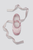 Ballet ribbon shoes pink top view