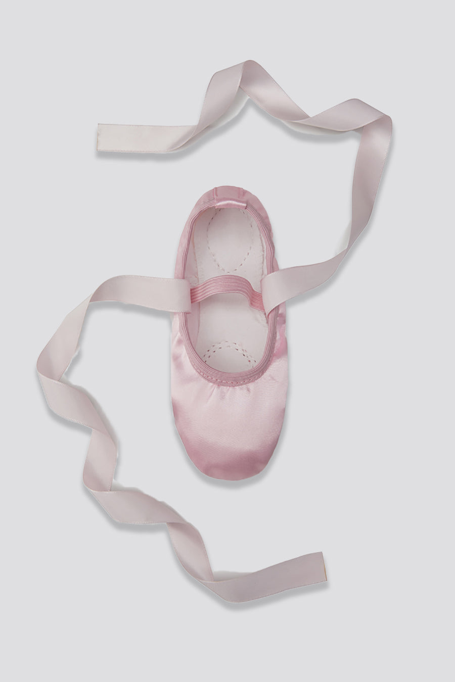 Ballet ribbon shoes pink top view