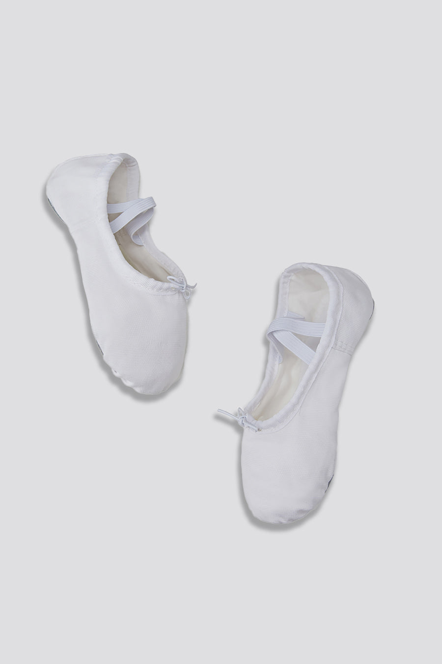 Women white ballet shoes side view