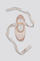 Ballet shoes ribbon ballet pink top view