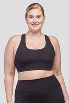 Effortless Cross Back Sports Bras black front