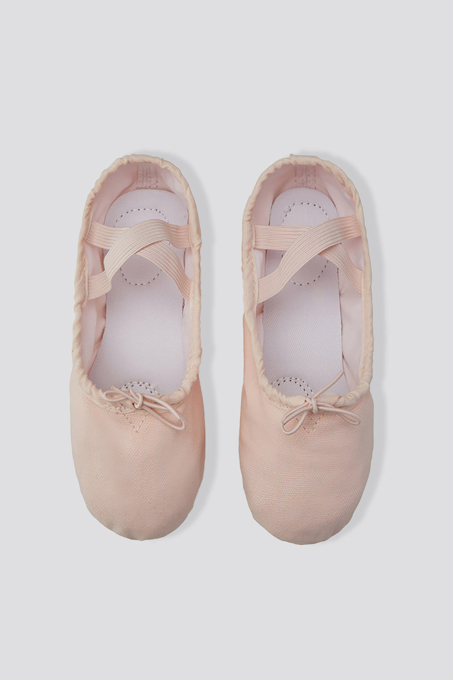 Canvas ballet flats pink top view