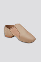 Tan girls jazz shoes side view