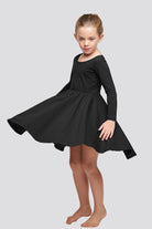 girls long sleeve dress black 