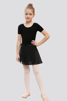 Front view black toddler leotards