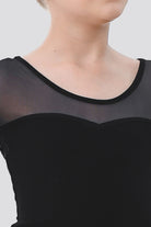 black Cap Sleeve Leotard