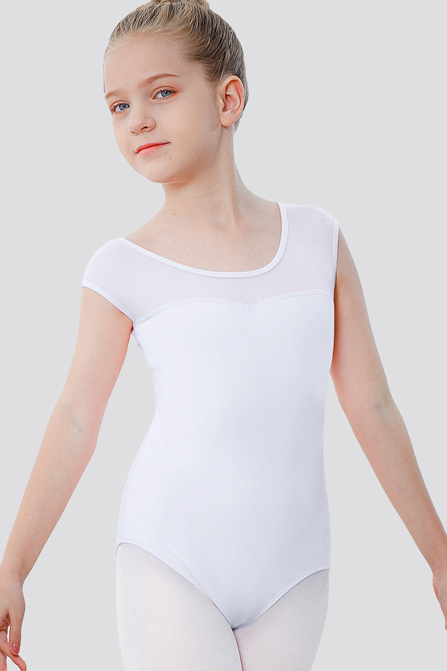 white Cap Sleeve Leotard