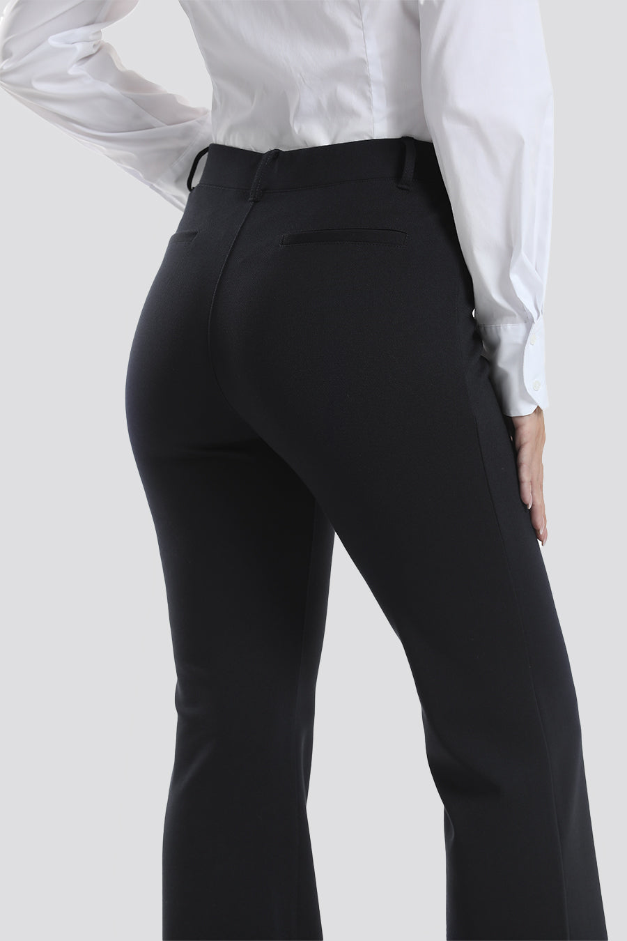 Women Dress Pants black back view