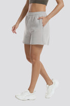 Side view Light Grey shorts for women