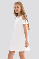 Cold Shoulder Party Dress white side