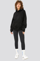 black lightweight hoodies womens full-body view