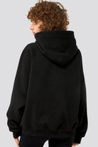 black lightweight hoodies womens back view