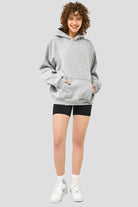 Grey lightweight hoodies womens full-body view