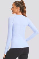 Seamless Long Sleeve Blue back