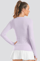 Seamless Long Sleeve Light Purple back