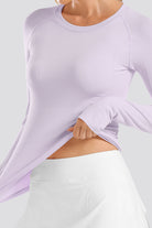 Seamless Long Sleeve Light Purple front