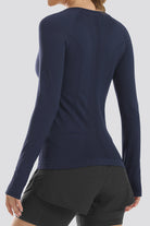 Seamless Long Sleeve Navy back