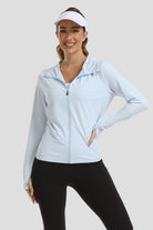 sun protection hoodie Light Blue