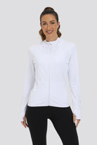 sun protection hoodie white front view