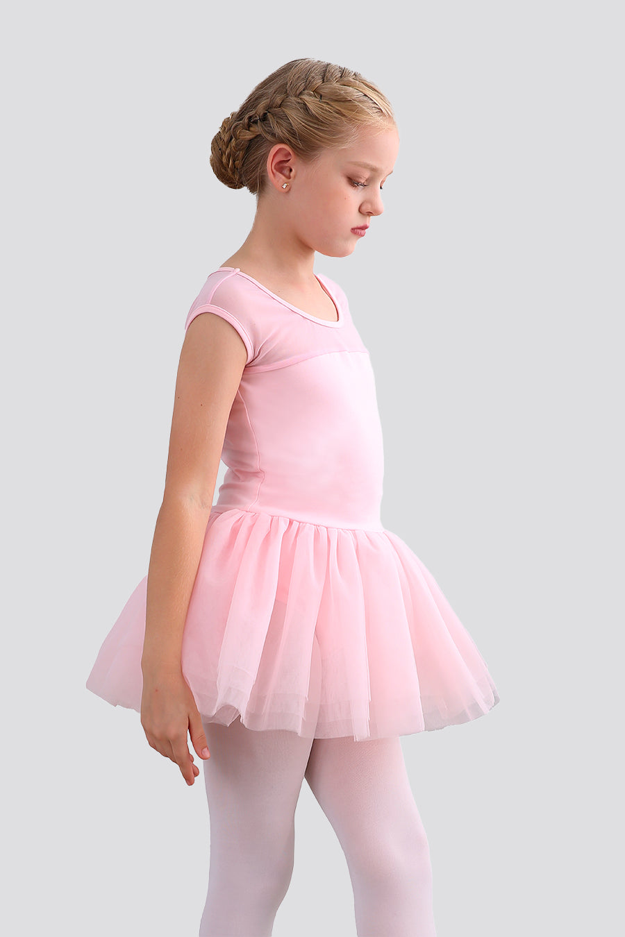 Ballet Pink tutu dresses for girls side view 