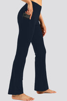 yoga flare pants navy side