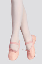 Leather Ballet Shoes ballet pink front view