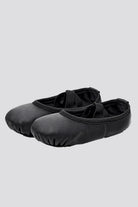 Toddler ballet shoes black side view