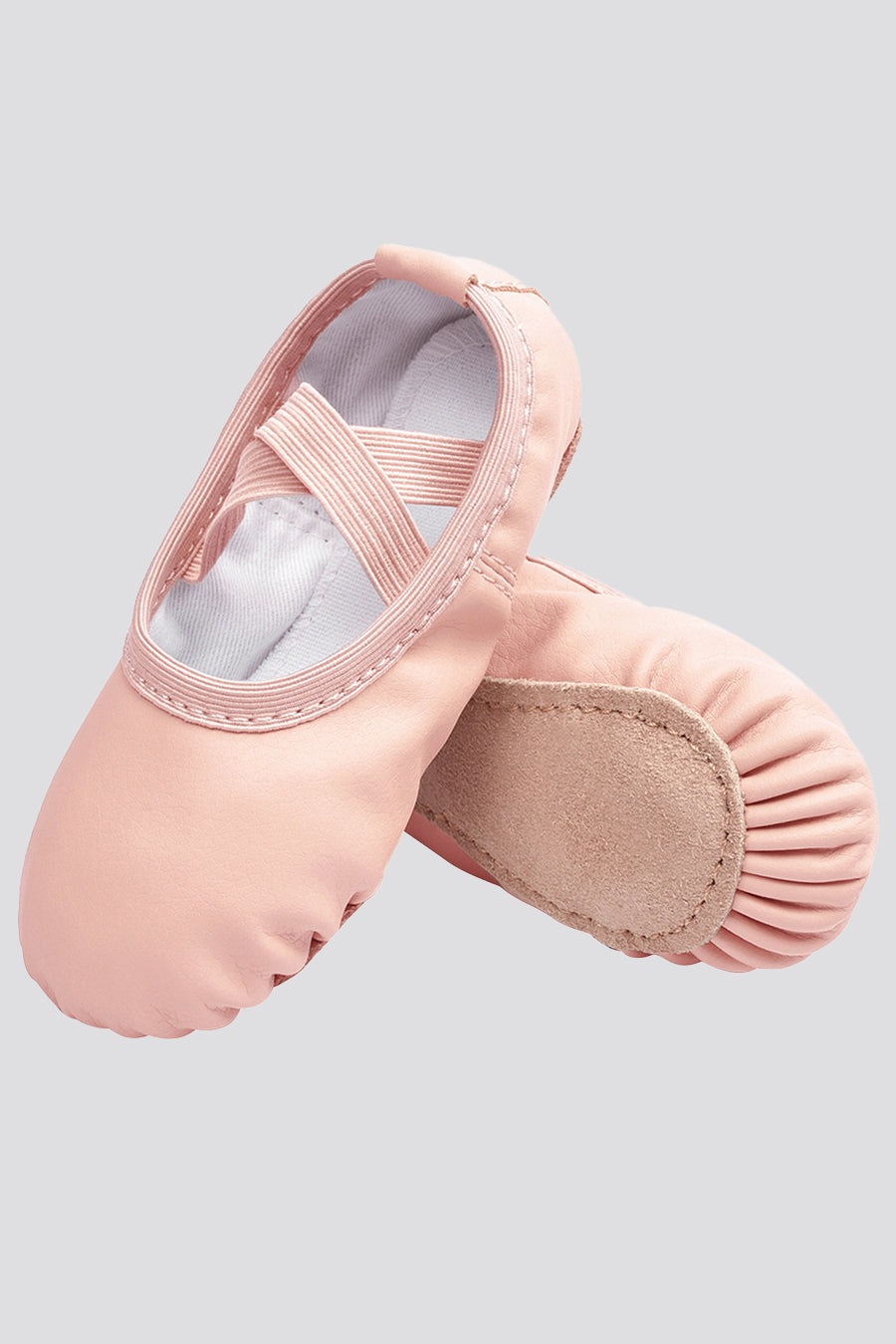 pink leather ballet shoes