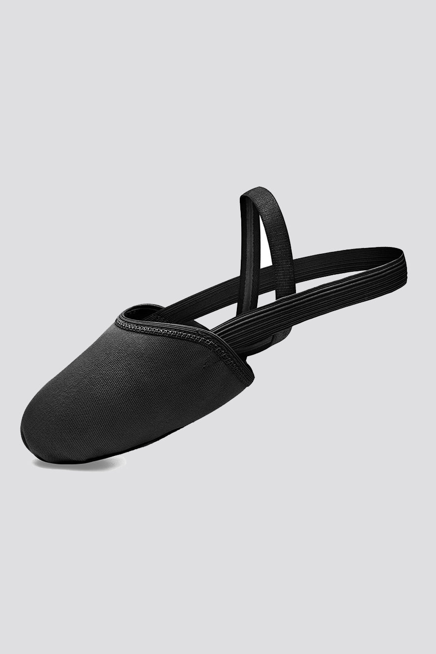 half soles dance shoes black front view