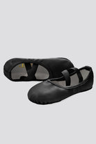 Black toddler ballet shoes side view 