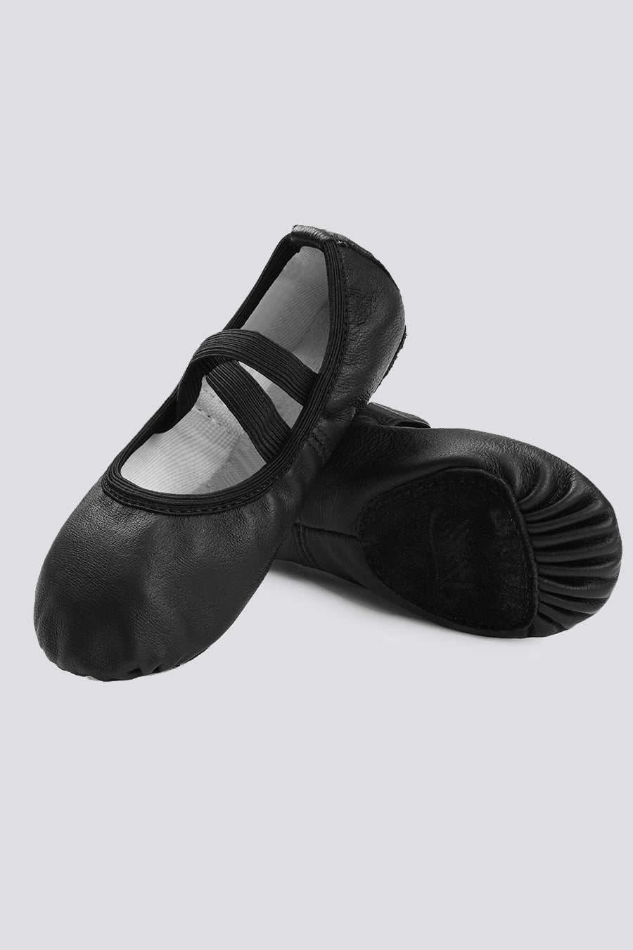 Black toddler ballet shoes detail