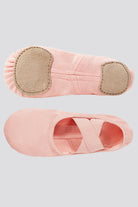 Ballet Pink canvas ballet shoes detail