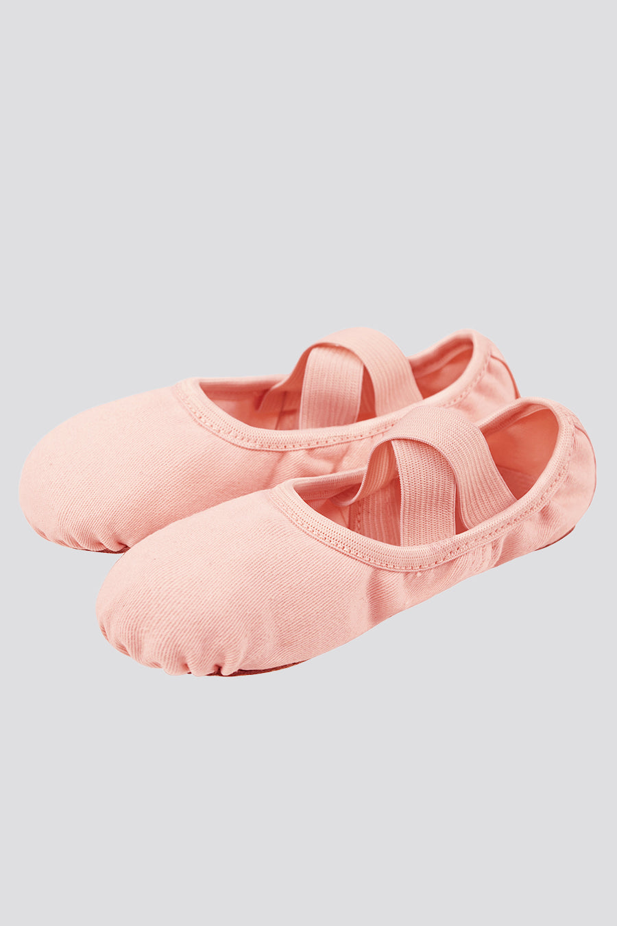 Ballet Pink canvas ballet shoes side view 