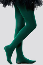 toddler ballet tights green side view