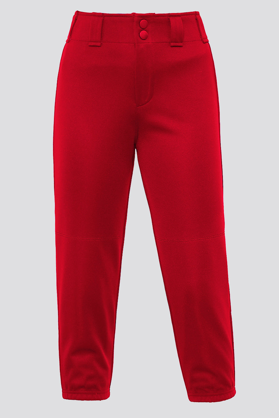 Softball pants red front view