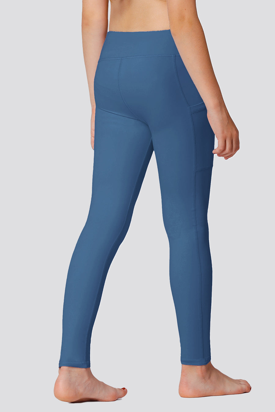 Girls leggings Blue back view