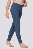 Girls leggings Dark Slate Blue side view